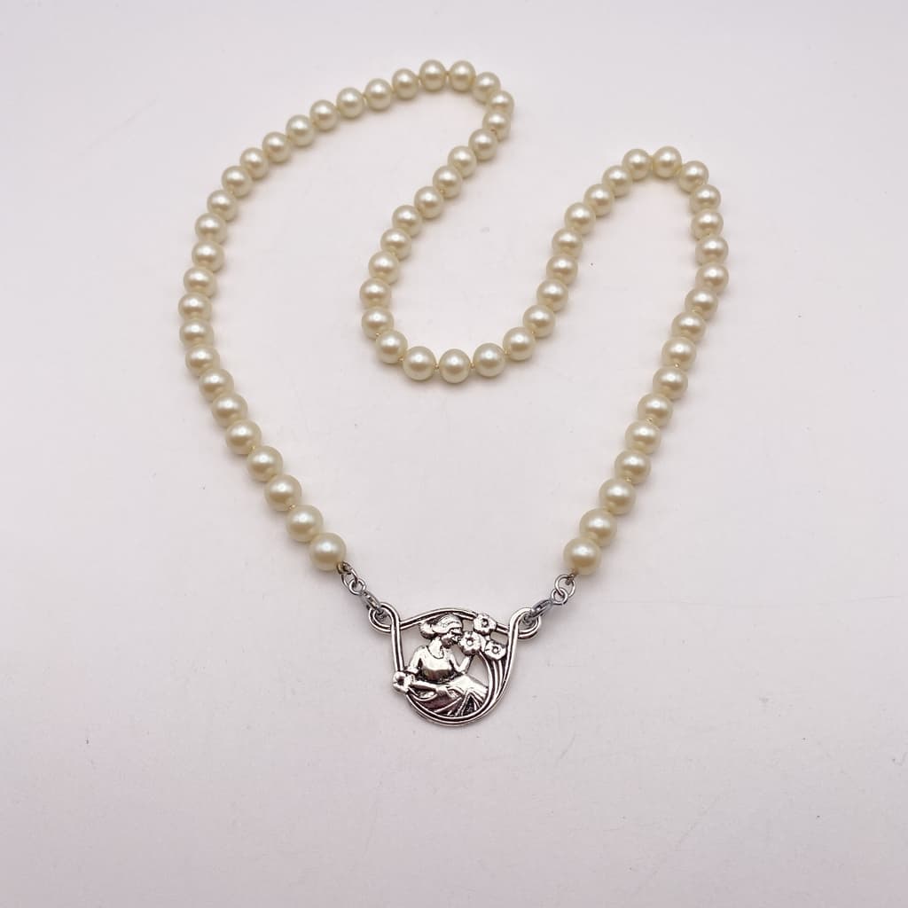 Collier de PERLES avec pendant art nouveau
