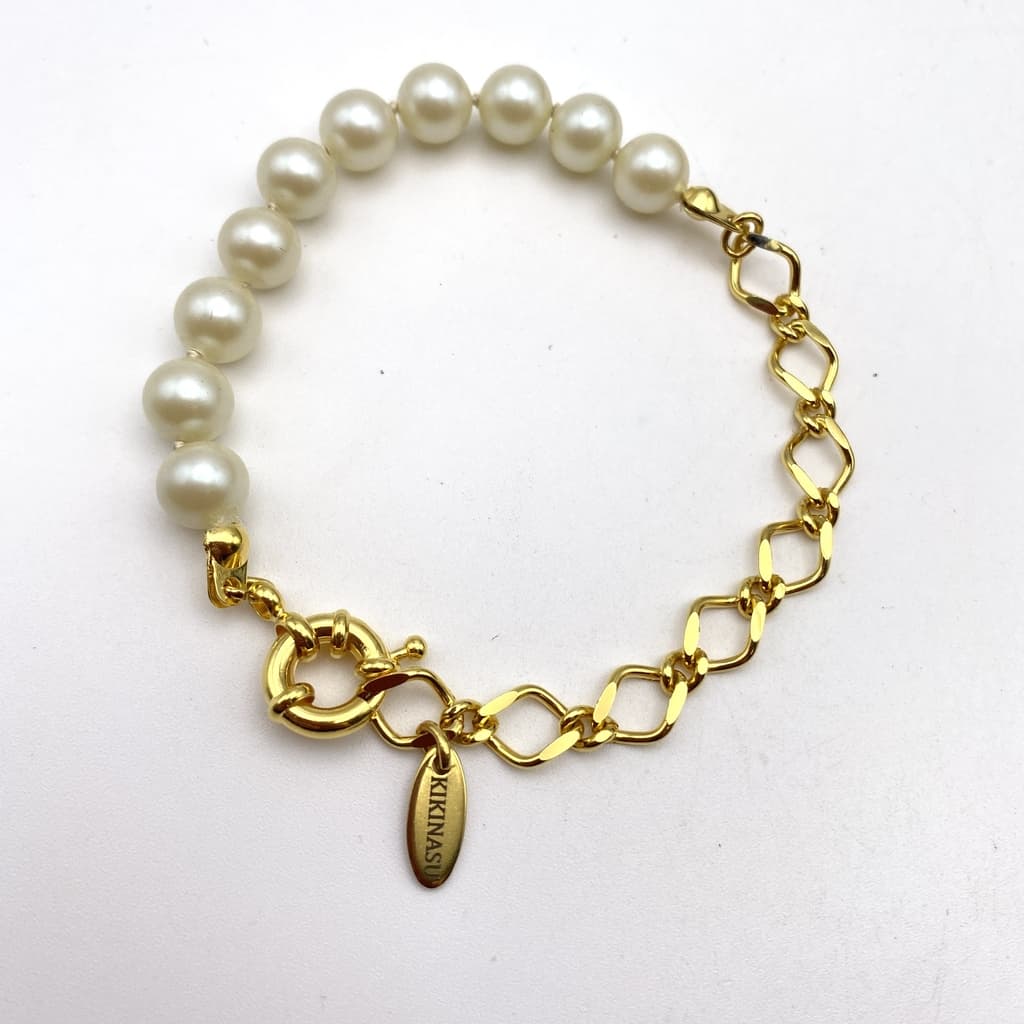 Bracelet mix avec chaine et perles