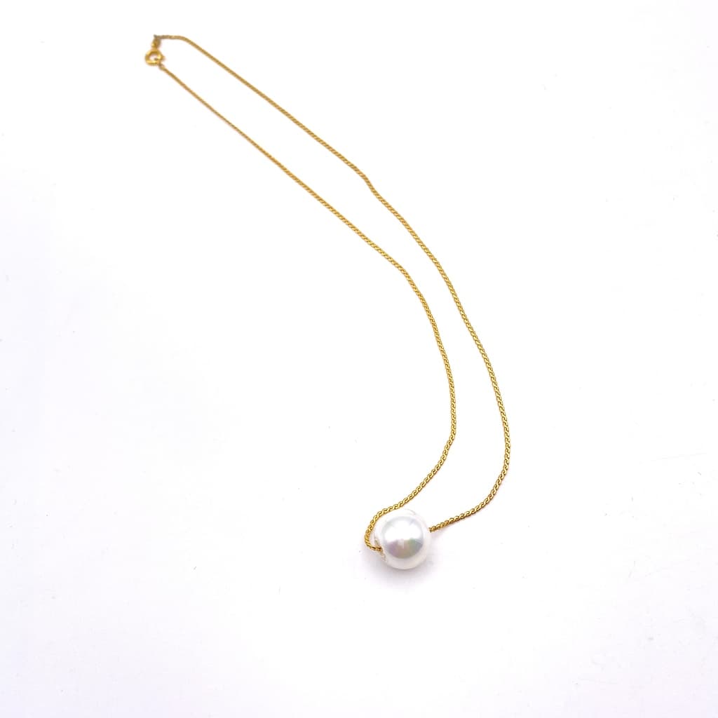 Collier pendentif perle Donut nacrée