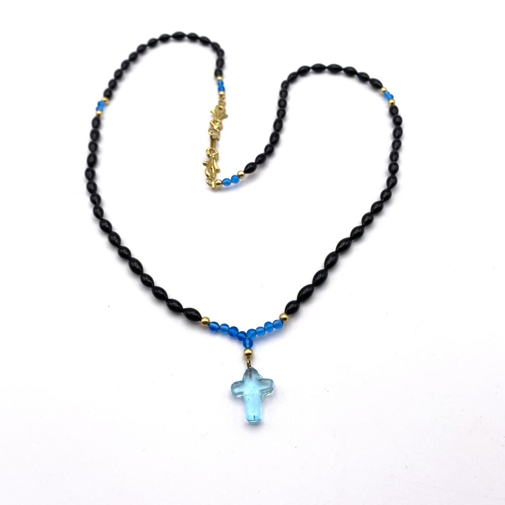Collier MALA avec croix bleue