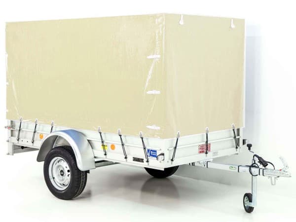 Koch Anhänger mit Plane 125x250cm 750kg|Typ U4|Hochplane 140 cm Profi| Elfenb... | PKW Anhänger