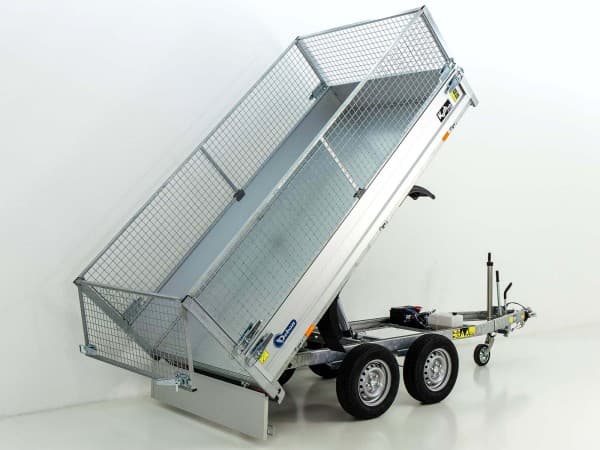 Debon Heckkipper 155x305cm 2,0t|E+ Not Handpumpe |Gitter 60cm|AKTION | PKW Anhänger