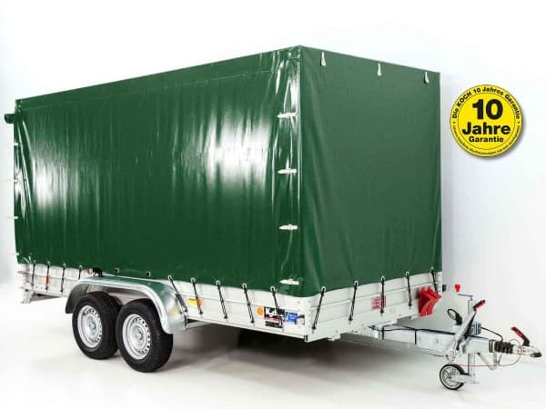 Koch Anhänger mit Plane 185x400cm 2600kg|Typ 10.26|Hochplane 200cm - Grün | PKW Anhänger