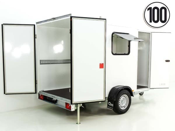 Blyss Premium KofferanhĂ€nger 159x305cm Höhe:180cm 1,3t|TĂŒr| 2 Fenster | PKW AnhĂ€nger