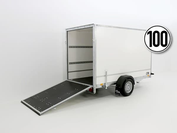 Blyss Kofferanhänger 146x304cm Höhe:180cm 1,3t|Rampe | PKW Anhänger