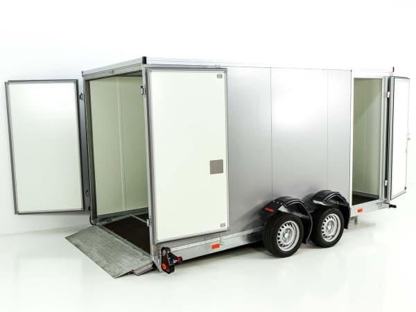 Vezeko Koffer-Absenkanhänger 167x400cm Höhe:190cm 3,5t|Tür | PKW Anhänger