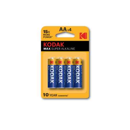 Lot de 4 Piles Kodak Max Alkaline AA LR6