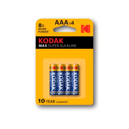 Lot de 4 Piles Kodak Max Alkaline AAA LR3