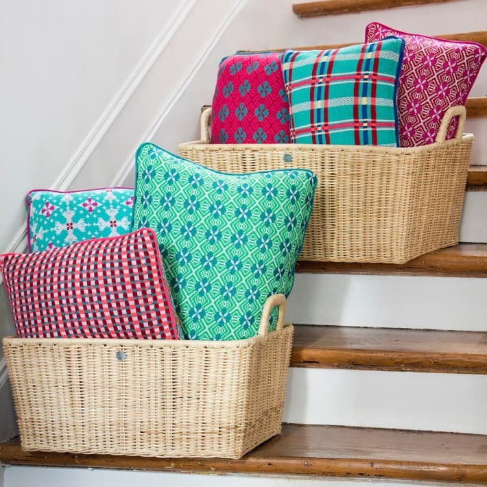 Manne à linge en rotin naturel - Set de 2 paniers rectangulaire - Moyen modèle