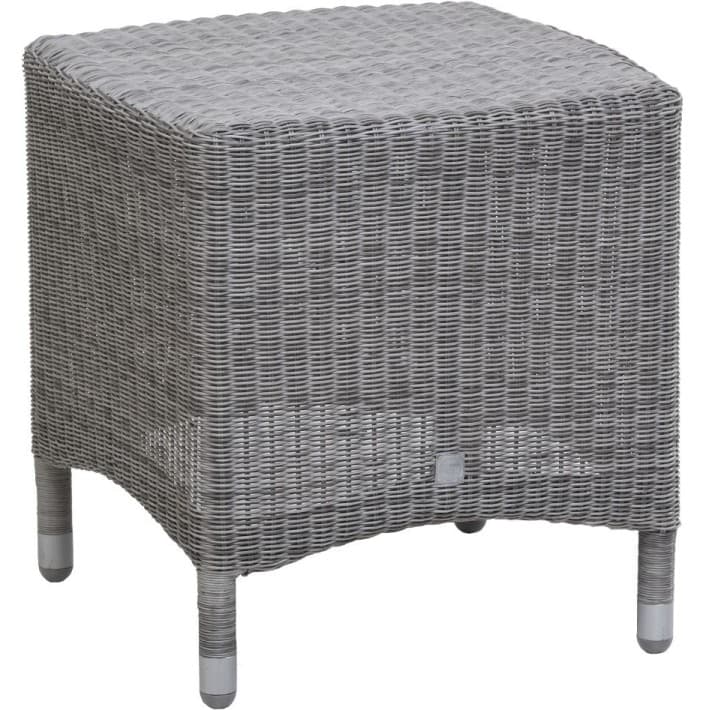 Table basse de jardin carrée en résine galet Vera