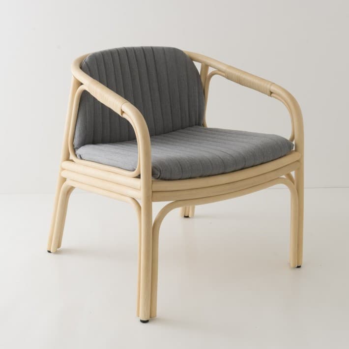 Fauteuil en rotin Hublot - cendre 1102