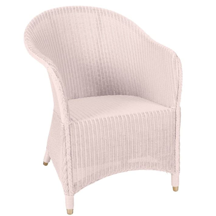 Fauteuil Lloyd Loom Sidonie laqué - rose tendre