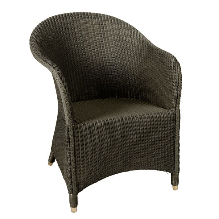 Fauteuil Lloyd Loom Sidonie laqué - vert bronze