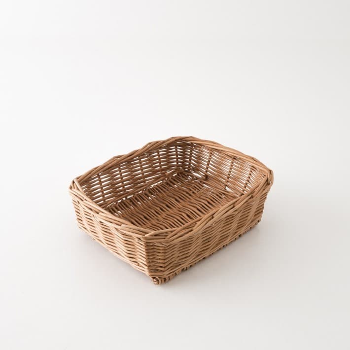 Panier banneton rectangulaire en osier- plateau en osier - S