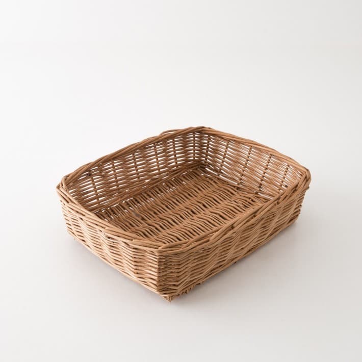 Panier banneton rectangulaire en osier- plateau en osier - M