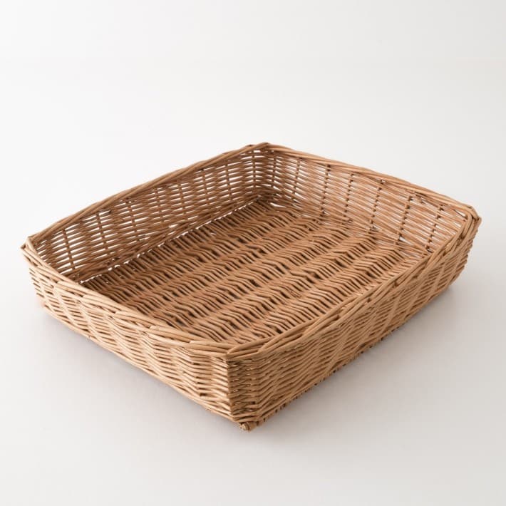 Panier banneton rectangulaire en osier- plateau en osier - XL