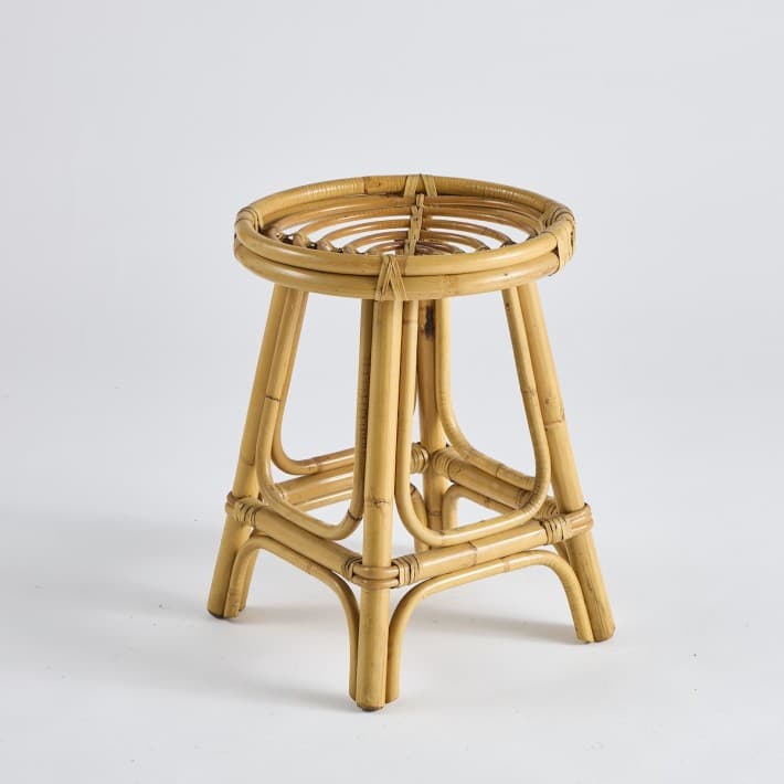Tabouret en rotin naturel Vintage 048