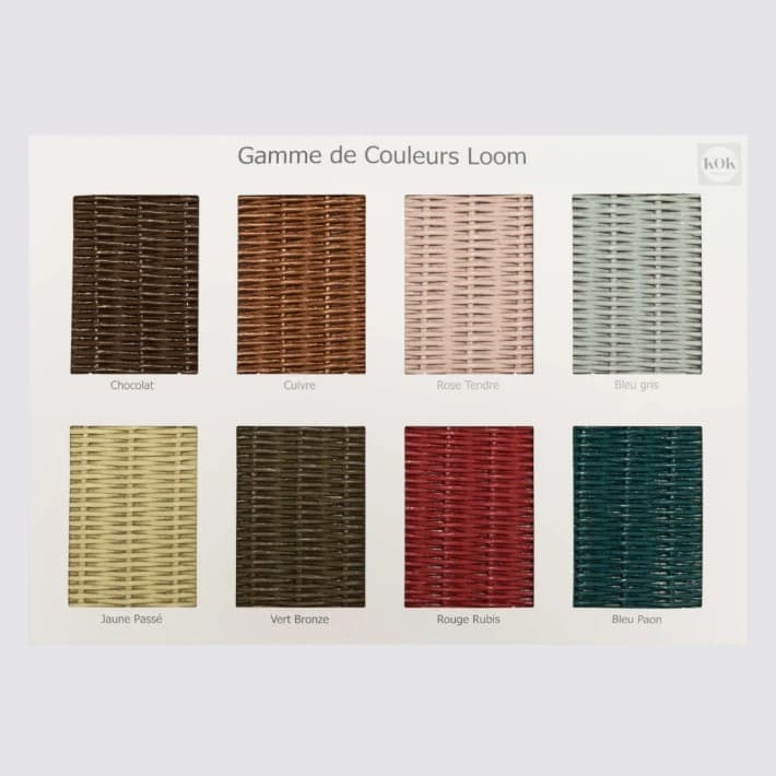 Echantillons de couleurs pour mobilier en Lloyd Loom - rose tendre