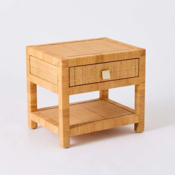 Table de chevet rotin et cannage Saigon