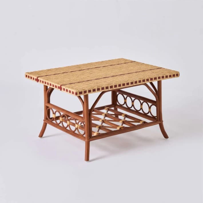 Table basse en rotin Bagatelle rectangulaire