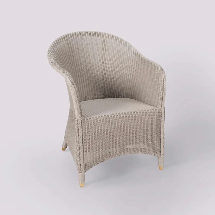 Fauteuil Lloyd Loom Sidonie laqué - cendre