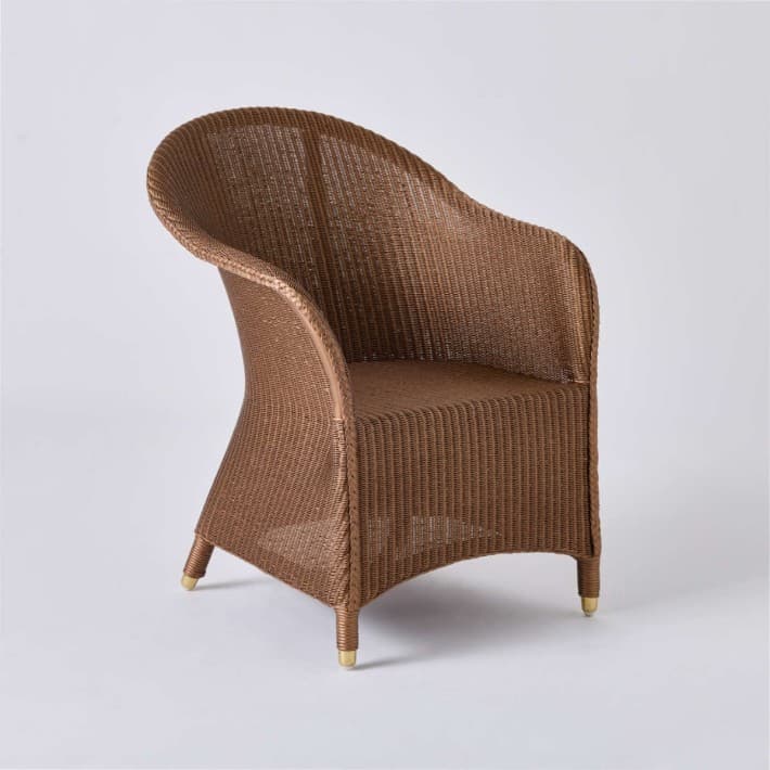 Fauteuil Lloyd Loom Sidonie laqué - cuivre