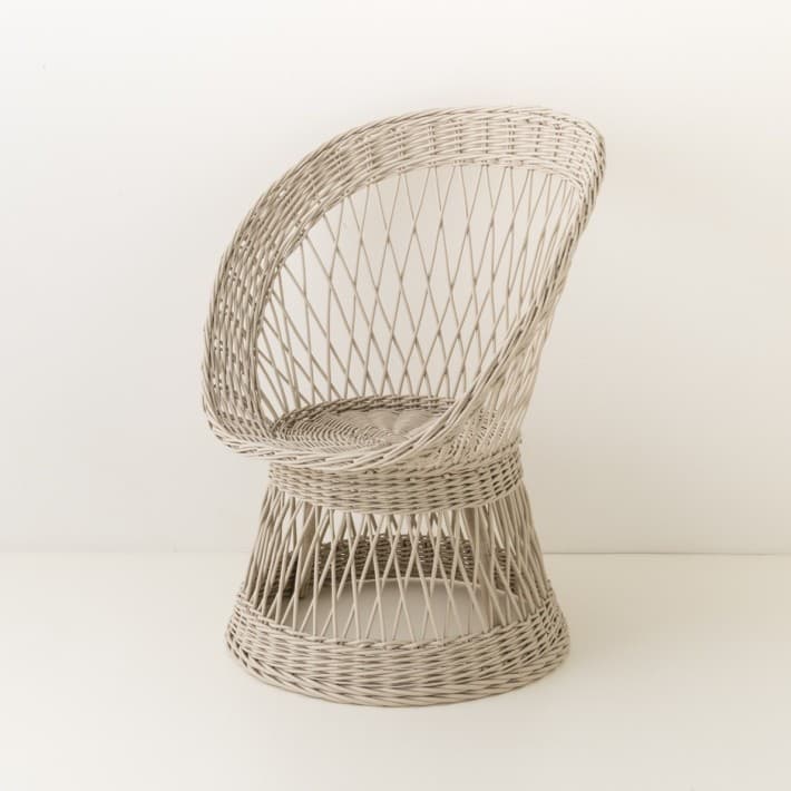 Fauteuil en osier laqué Franz - lin