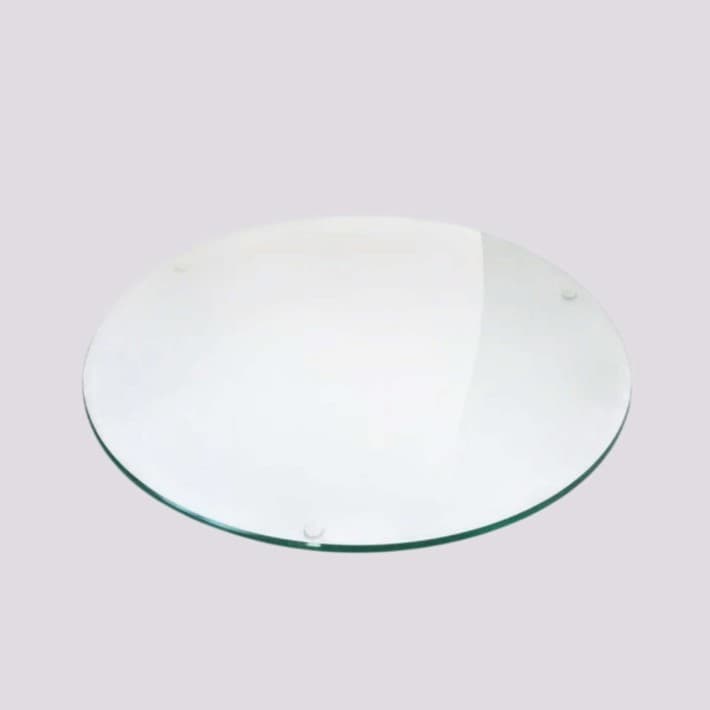Plateau en verre clair diamètre 80cm