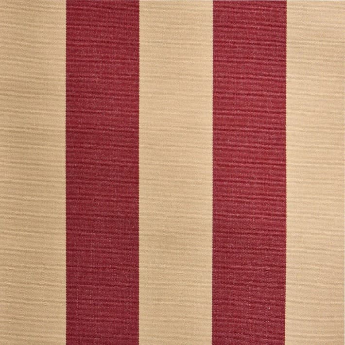 Canapé en rotin naturel Nantucket esprit grand père avec coussins - T046 rayures bordeaux