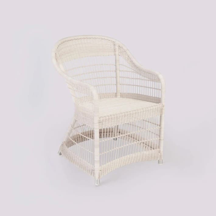 Fauteuil de table de jardin en résine tressée Biarritz sans coussin