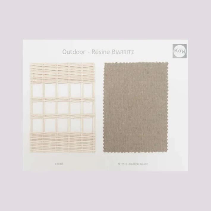 Echantillons pour mobilier de jardin Biarritz