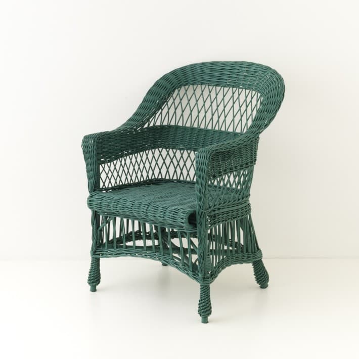 Fauteuil en osier laqué Ilona - sapin