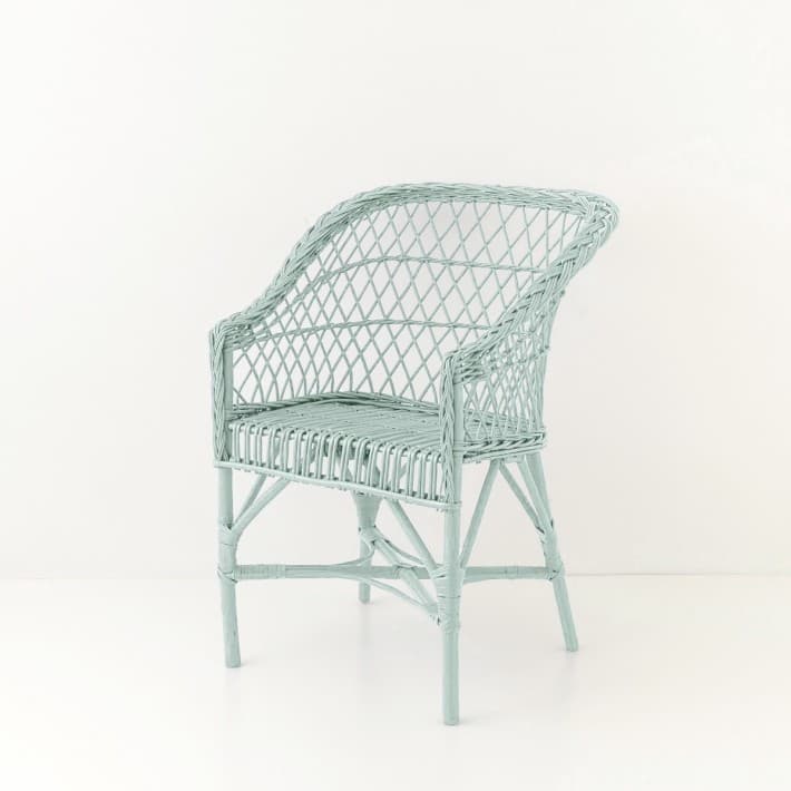 Fauteuil en osier laqué Antonin - celadon