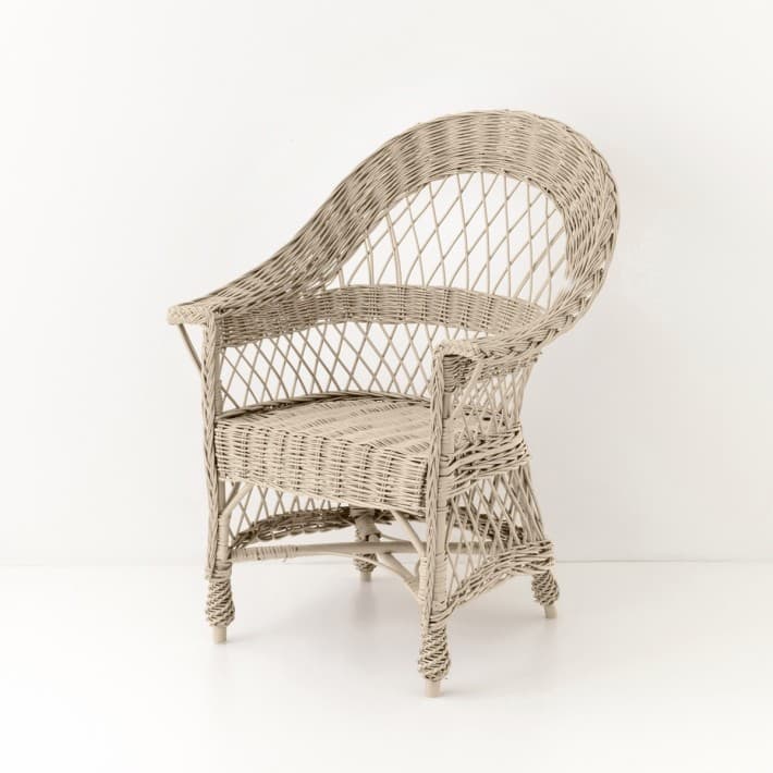Fauteuil en osier laqué Tom - lin