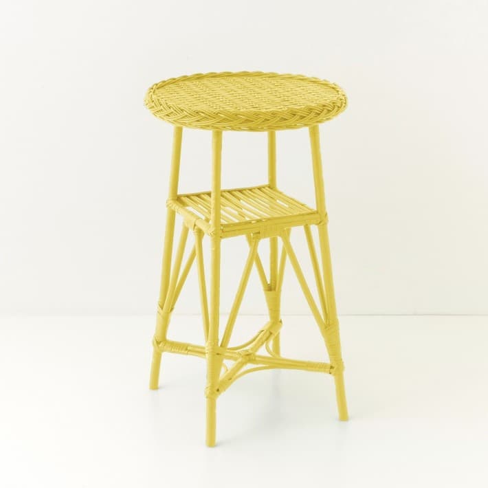 Sellette en osier laqué Melina - jaune