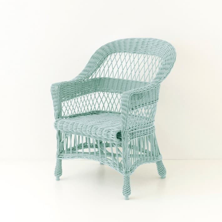 Fauteuil en osier laqué Ilona - celadon
