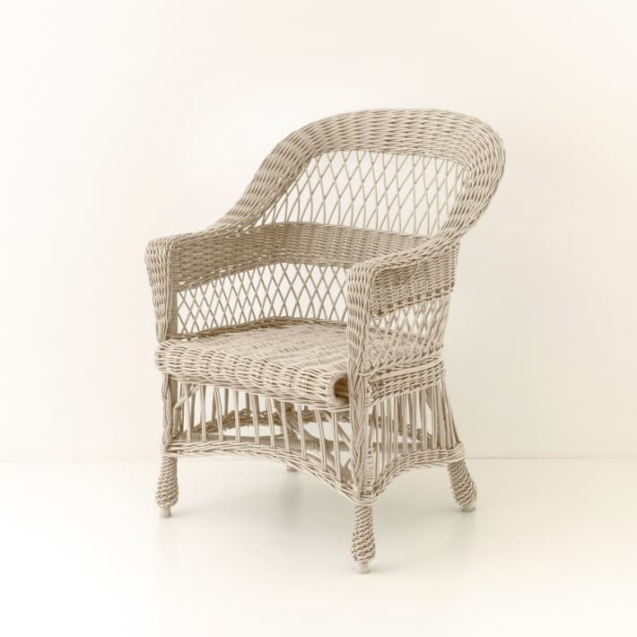 Fauteuil en osier laqué Ilona - lin