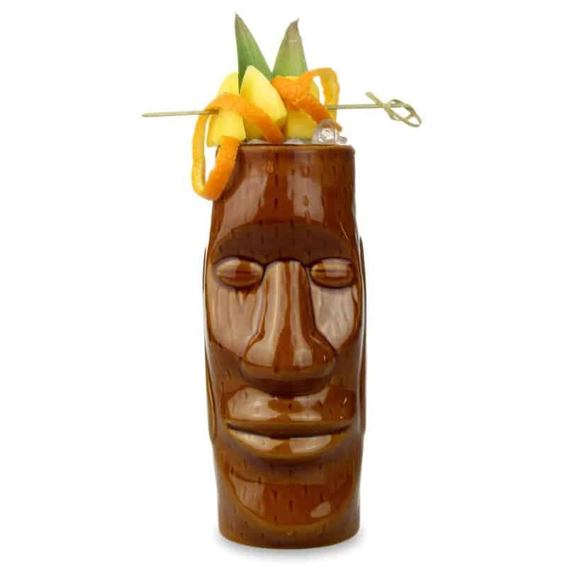 Verre Tiki Île de Pâques Marron