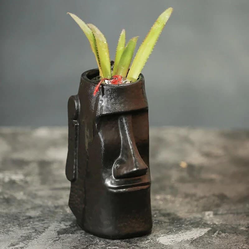 Verre Tiki Île de Pâques (Modèle: Noir)