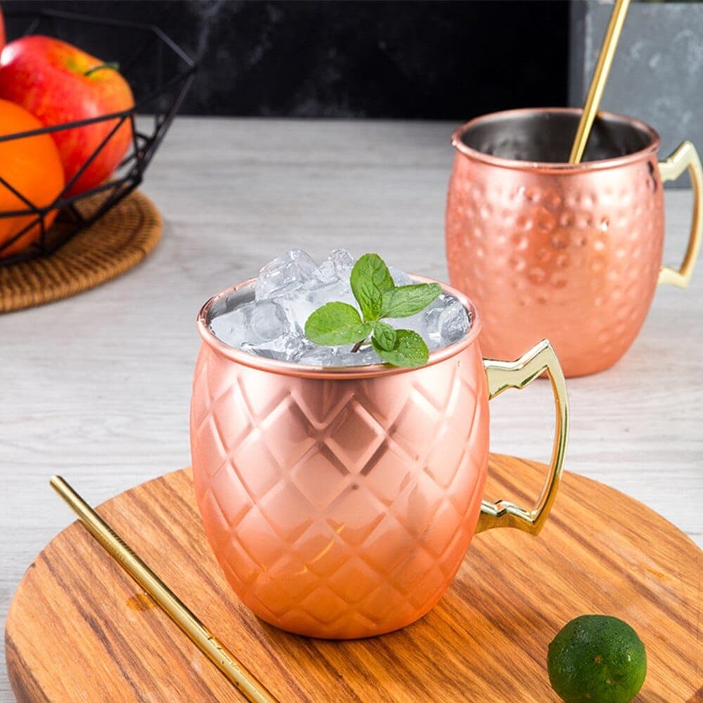 Verre Moscow Mule Design (Pack: 1 Verre, Modèle: Cuivre)