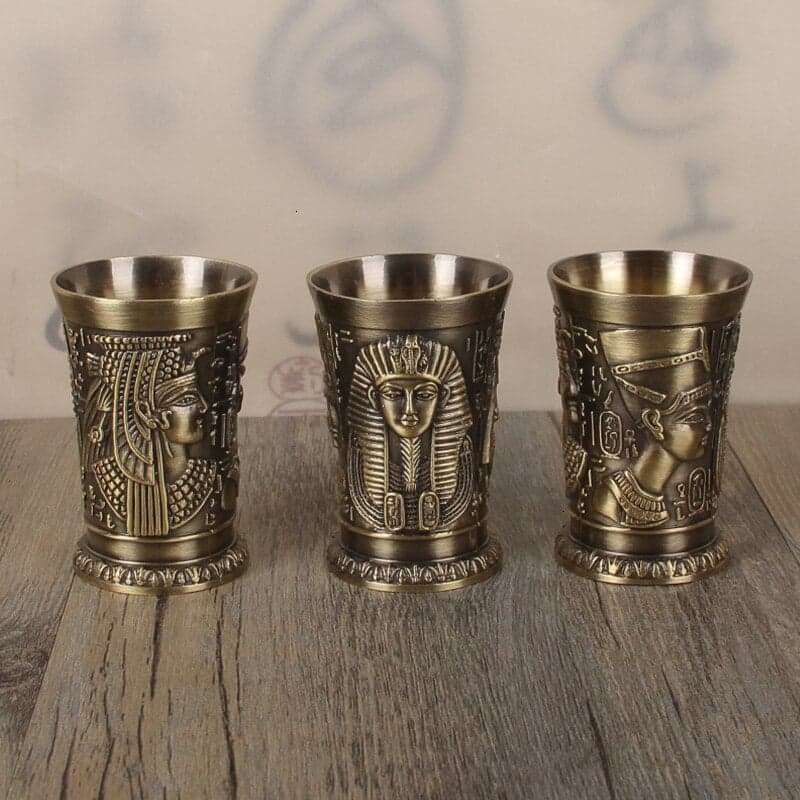 6 Verres à Shot Égyptien (Modèle: Bronze)