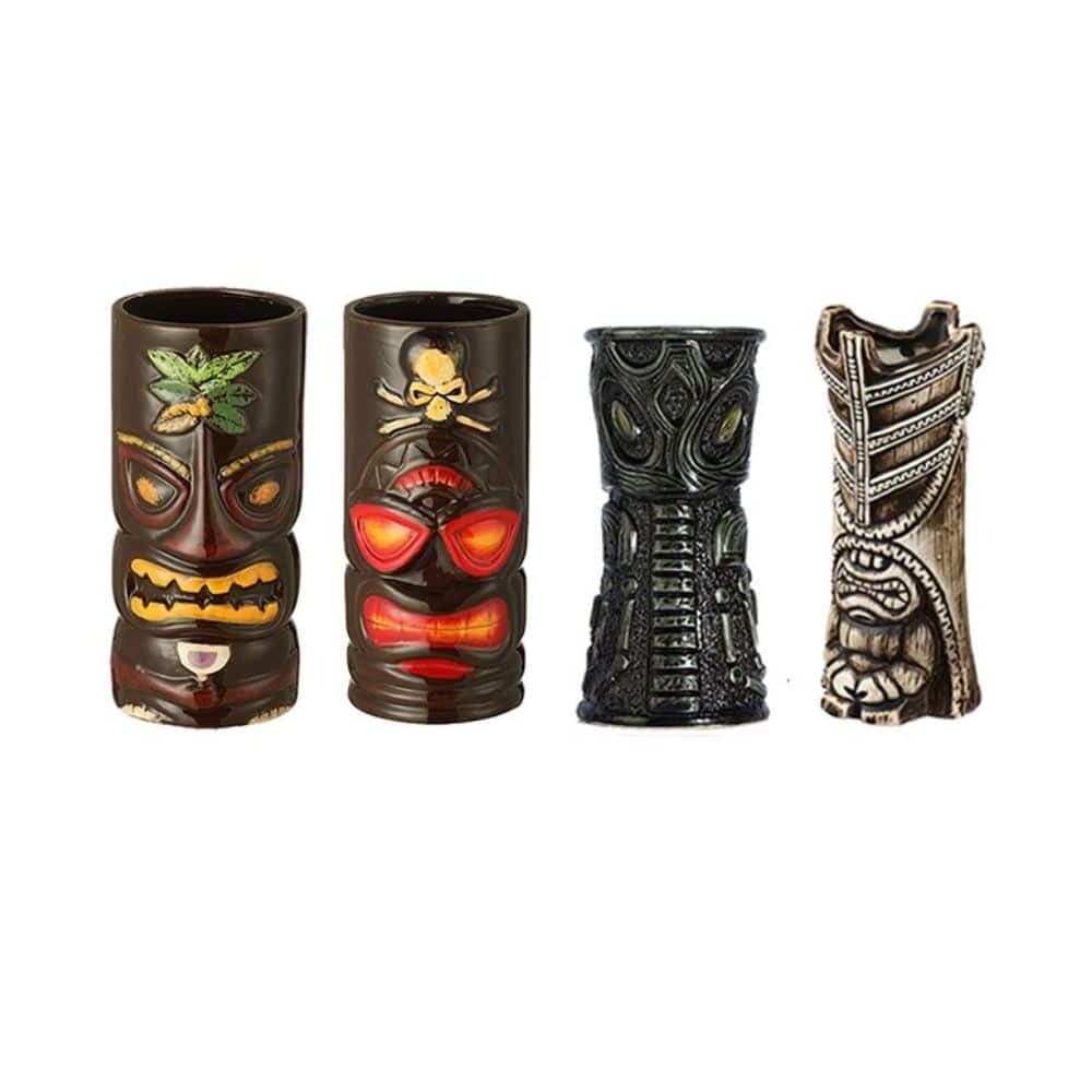 Coffret 4 Verres Tiki