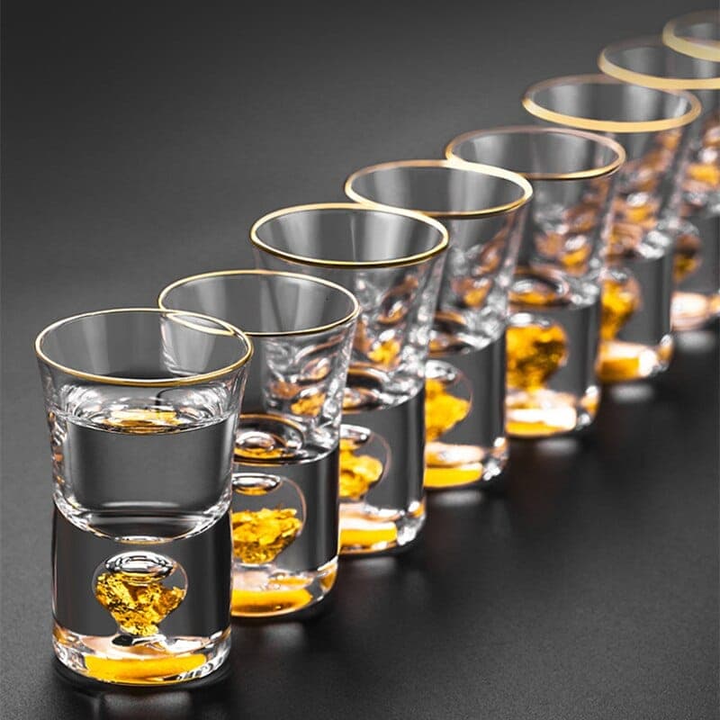 Verre à Shot Or (2 Pièces)