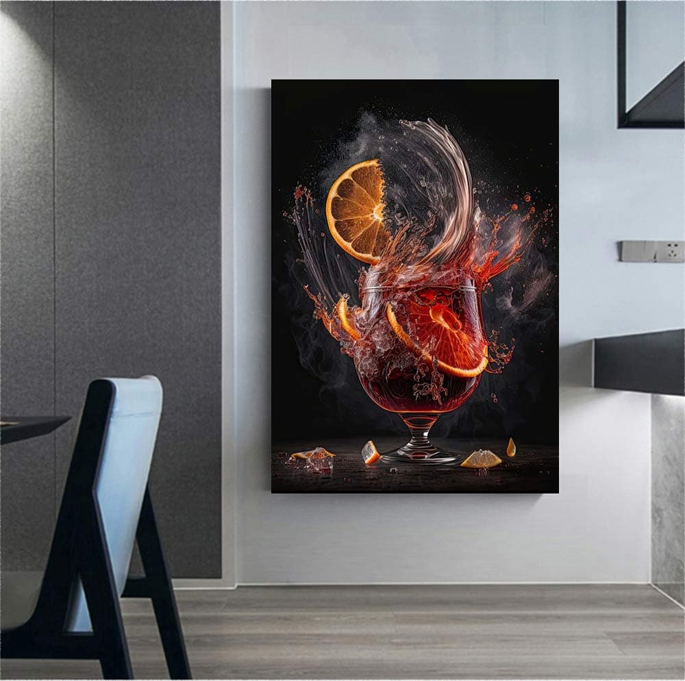 Tableau Cocktail Whisky (Taille: 40x60CM)