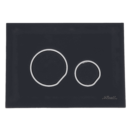 Nicoll Wpcduon Plaque de commande double volume Duo, Noire.