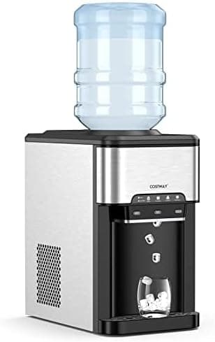 FANTASK Distributeur d'Eau 3 en 1 avec Machine à Glaçons | Eau Chaude, Froide et Glaçons | 3 L