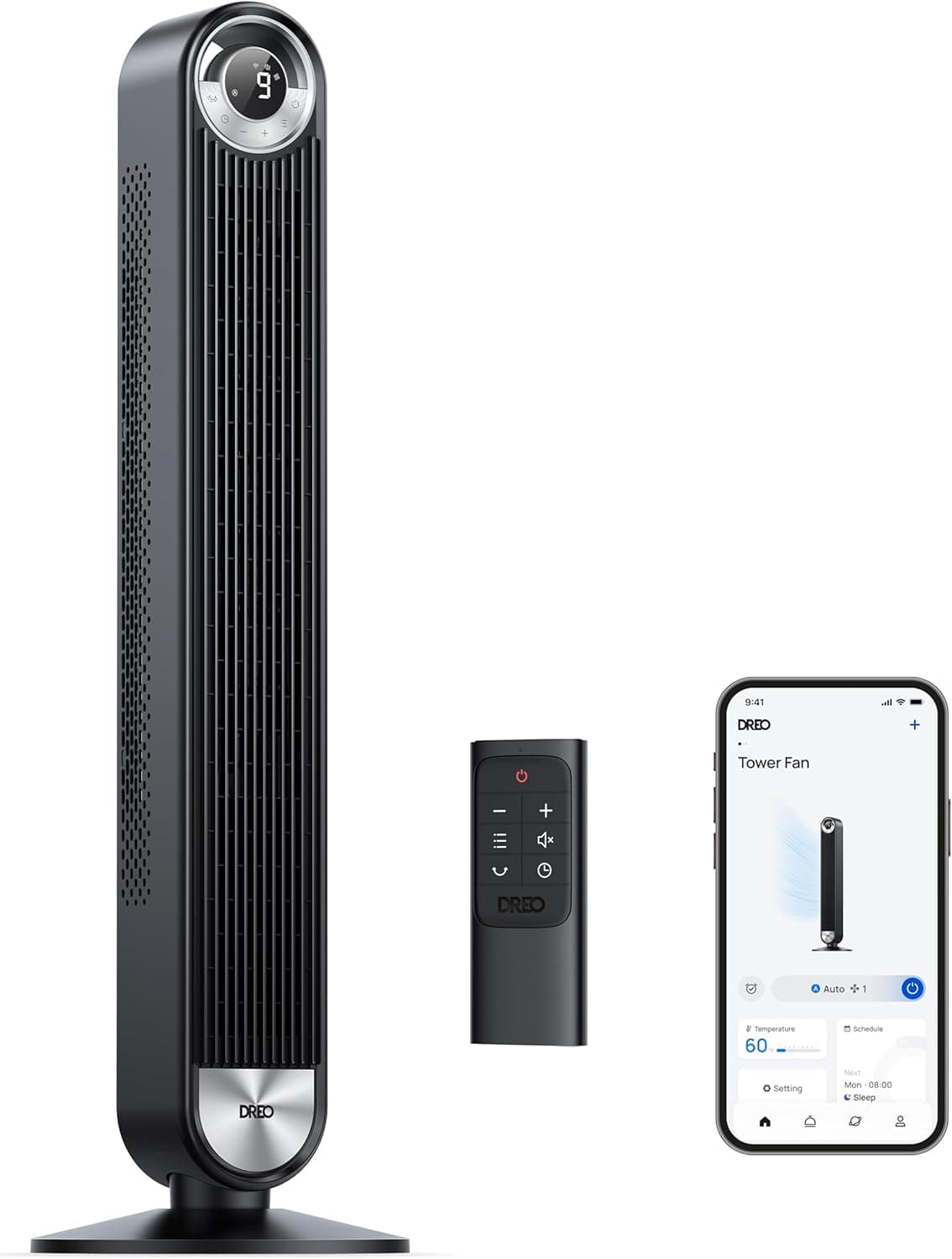 Ventilateur Colonne DREO Cruiser Pro Smart 106 cm | Wi-Fi | Alexa | 9 Vitesses | Ultra Silencieux
