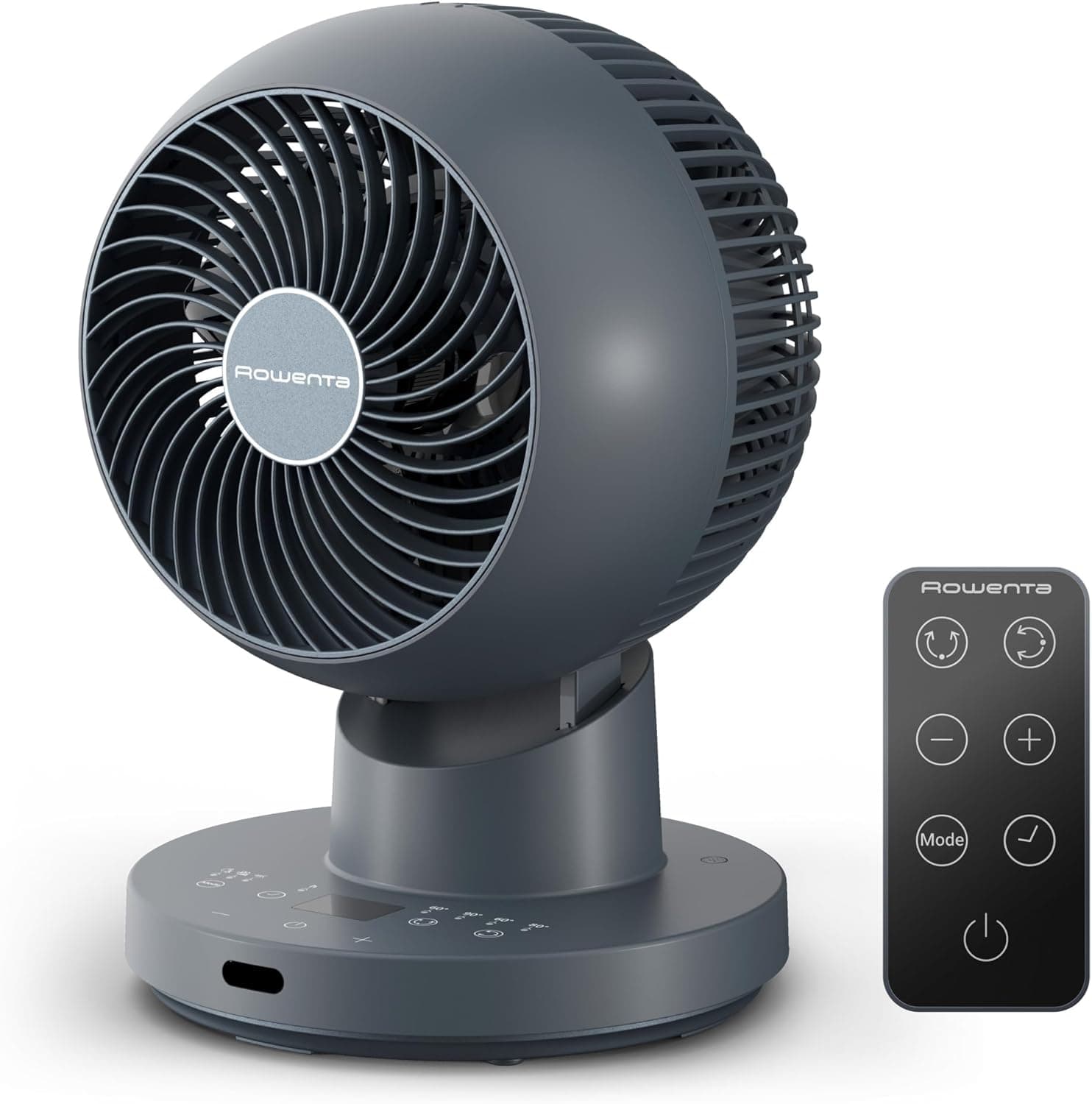 Ventilateur de Table Rowenta Turbo Silence Compact 3D Desk QV2540F1 | 21 dB | Télécommande | 12 Vitesses
