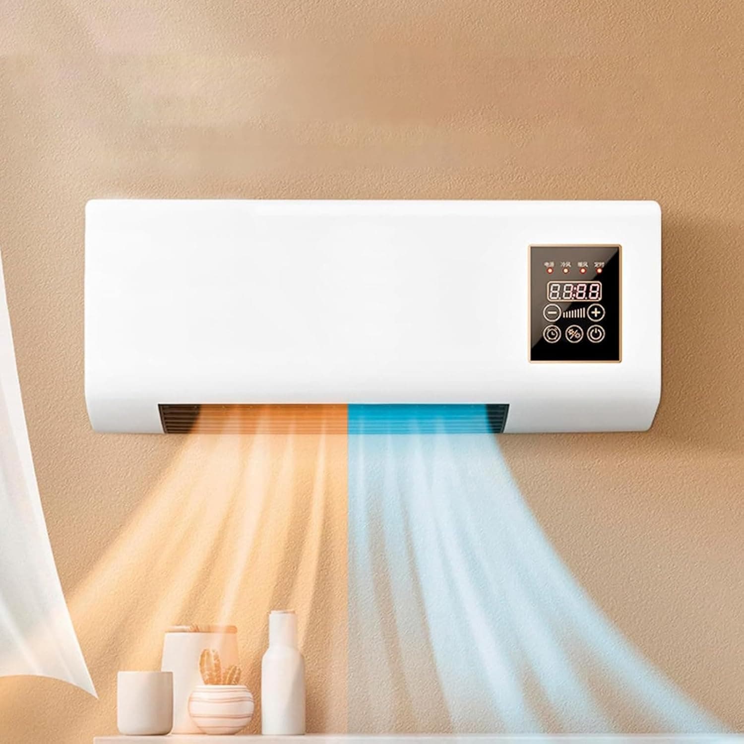 Climatiseur Portable Sans Conduit 3 en 1 | Ventilateur Mural Sans Pales | Refroidissement | Télécommande