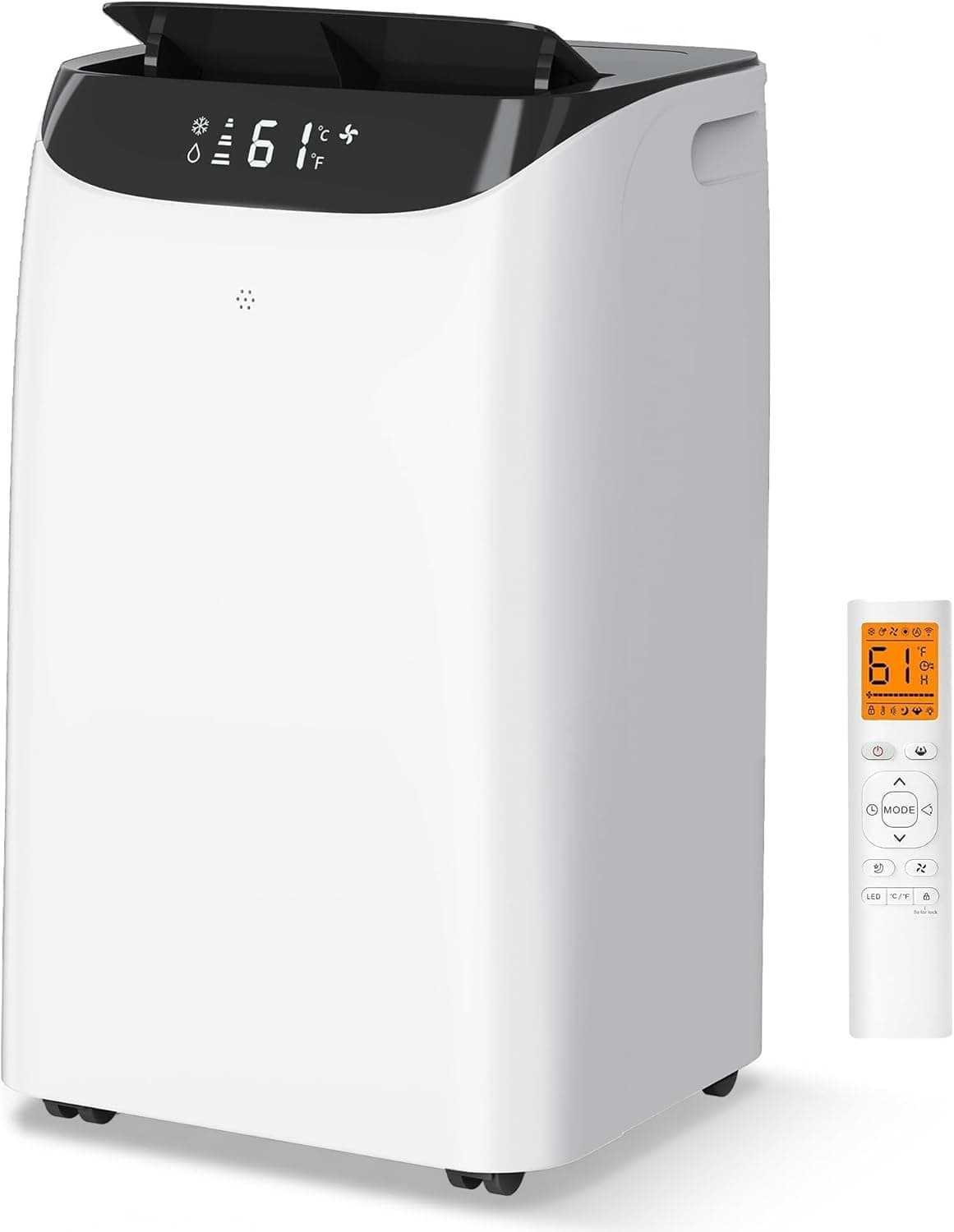 Climatiseurs portables de 14 000 BTU, refroidissement, ventilateur, déshumidification, mode sommeil pour grandes pièces jusqu'à 700 pieds carrés, unit